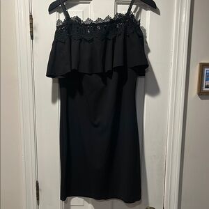 by & by Black dress with some lacing on top. Barely worn.  Junior size 15